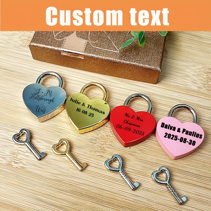 Custom Engraved Long Lock, Unique Valentine's Day Gift